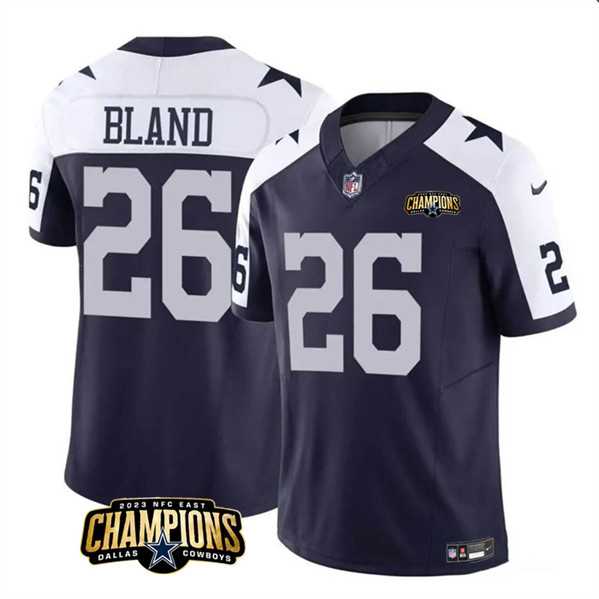 Men & Women & Youth Dallas Cowboys #26 DaRon Bland Navy White 2023 F.U.S.E. NFC East Champions Patch Stitched Jersey